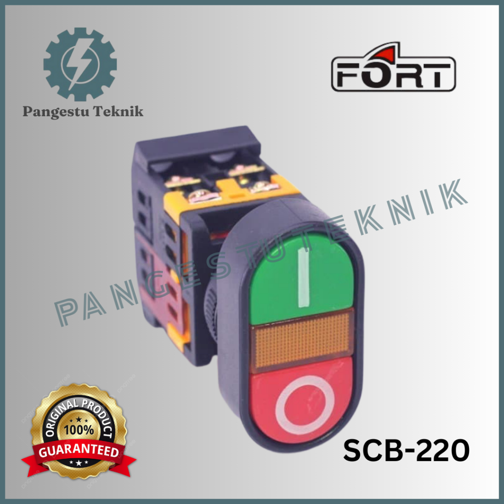 Jual Fort Double Push Button On Off 22mm with LED SCB 220 | Shopee ...