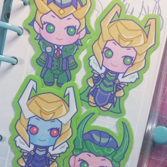 Jual [ MARVEL RIVALS ] Loki Angels Glitter Stickers | Shopee Indonesia