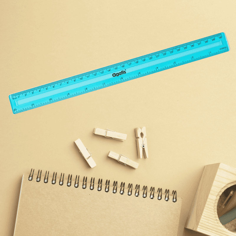 Jual Penggaris Garisan Ruler 30 cm / 12 inch Plastik Agatis | Shopee ...