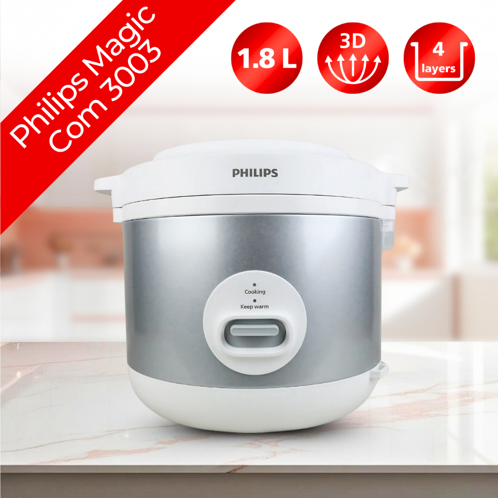 Jual PHILIPS Magic Com Rice Cooker Penanak Nasi HD-3003 1.8 Liter ...