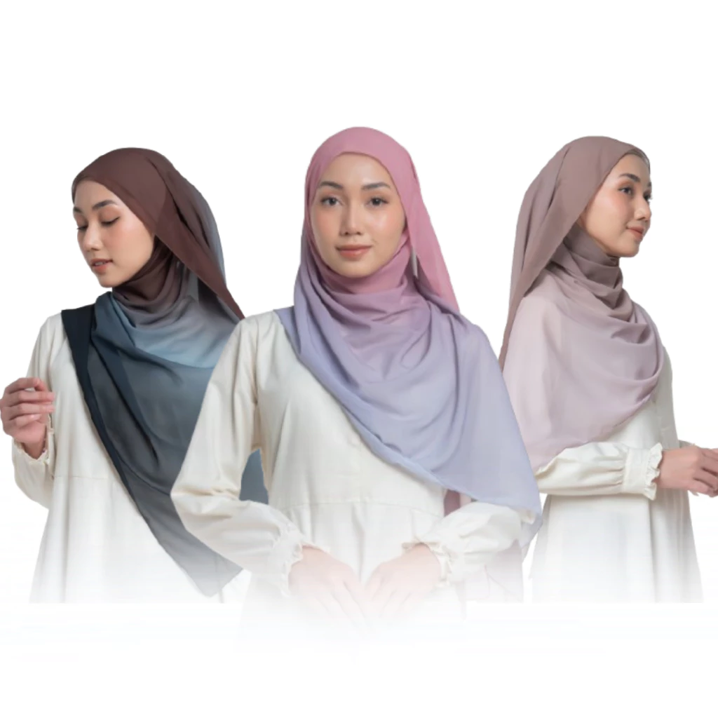 Pashmina Gradasi Two Tone