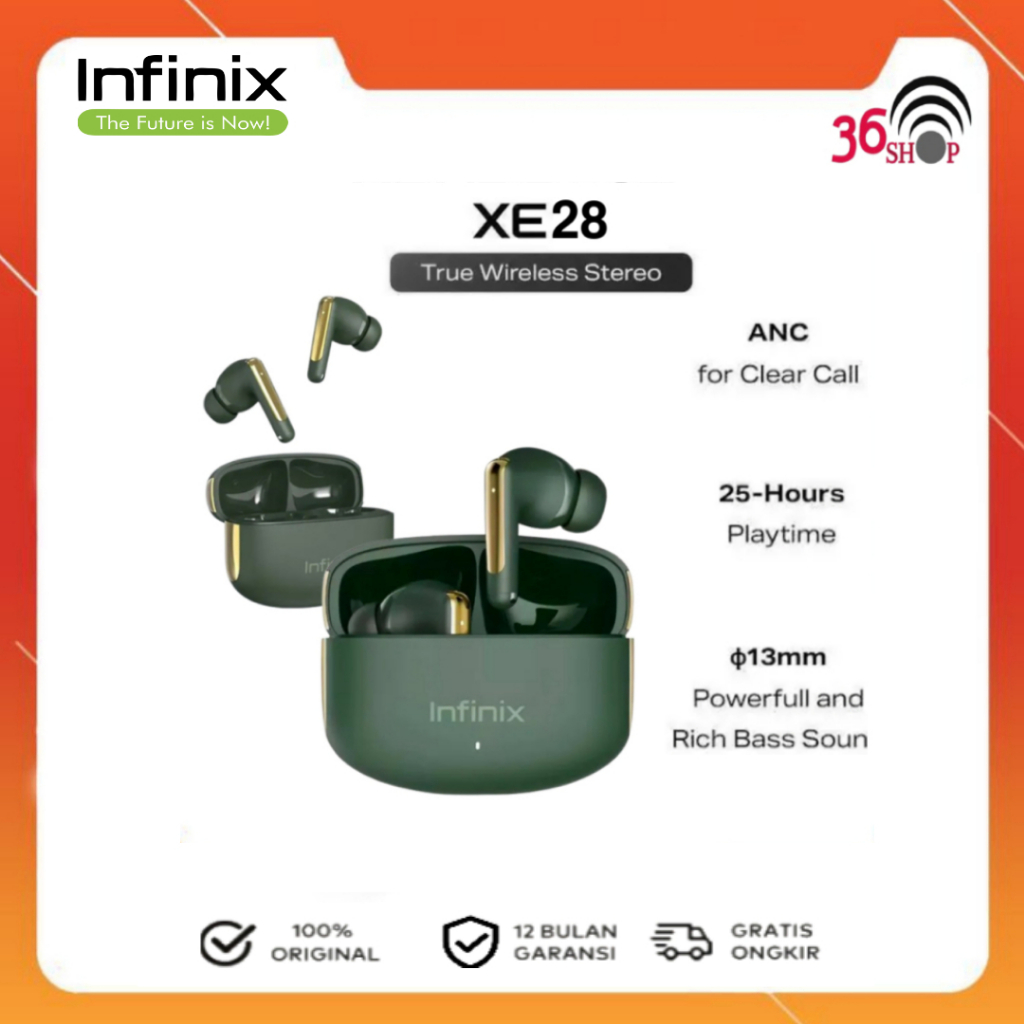 Jual TWS INFINIX XE28 Hours long Play-time - AI ENC for clear call ...