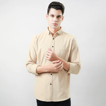 Kemeja Pria Lengan Panjang Slim Fit Cotton Pique Best Quality