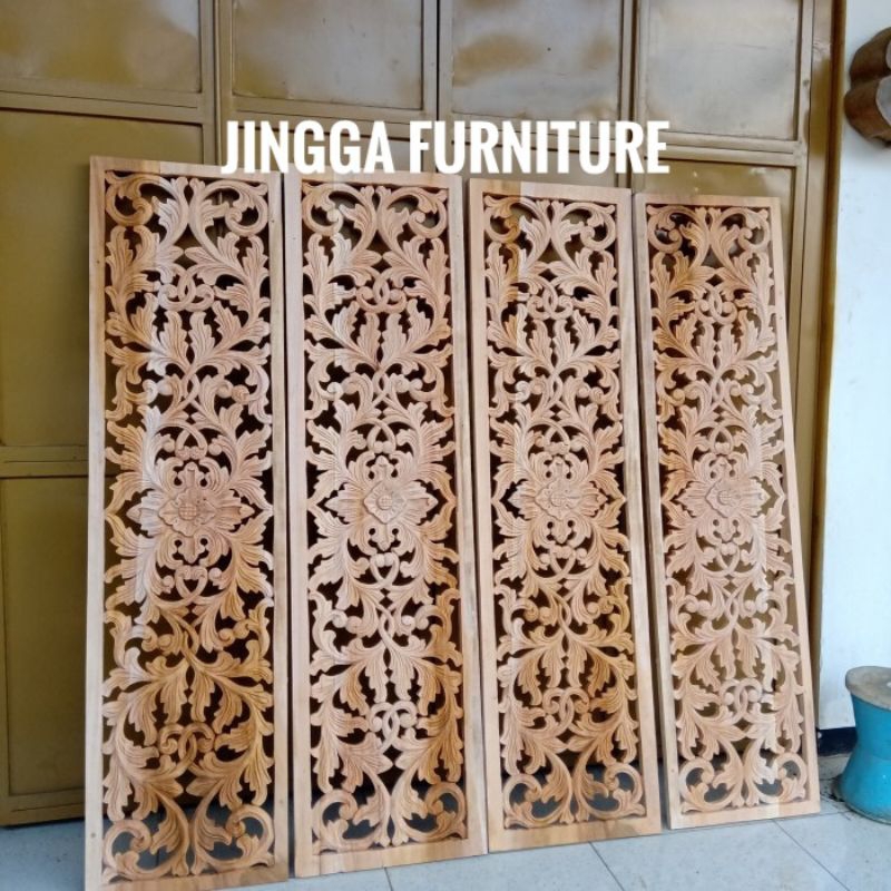 Jual hiasam dinding ruang tamu ornamen ukir ukiran kayi loster kusen ...