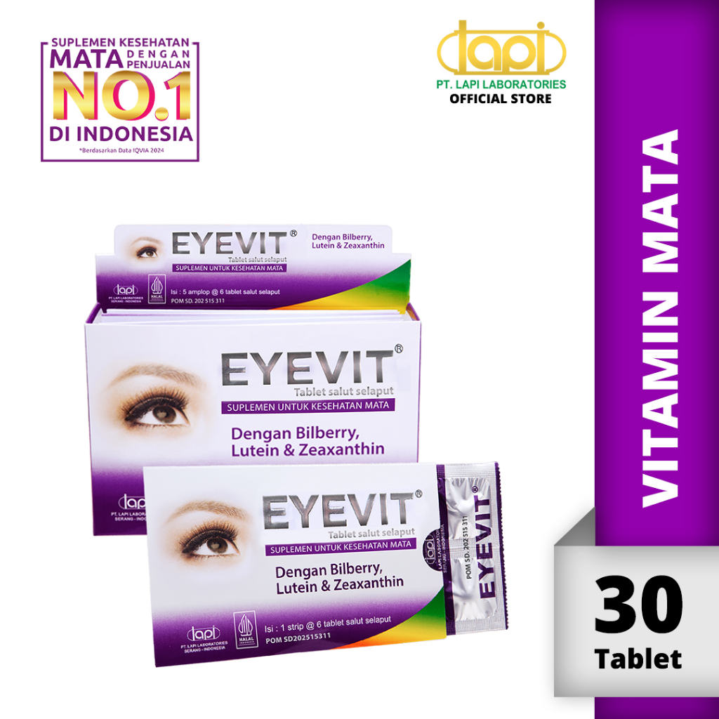 Jual EYEVIT Tablet - Box isi 5 Strip @ 6 Tablet - Suplemen Kesehatan ...