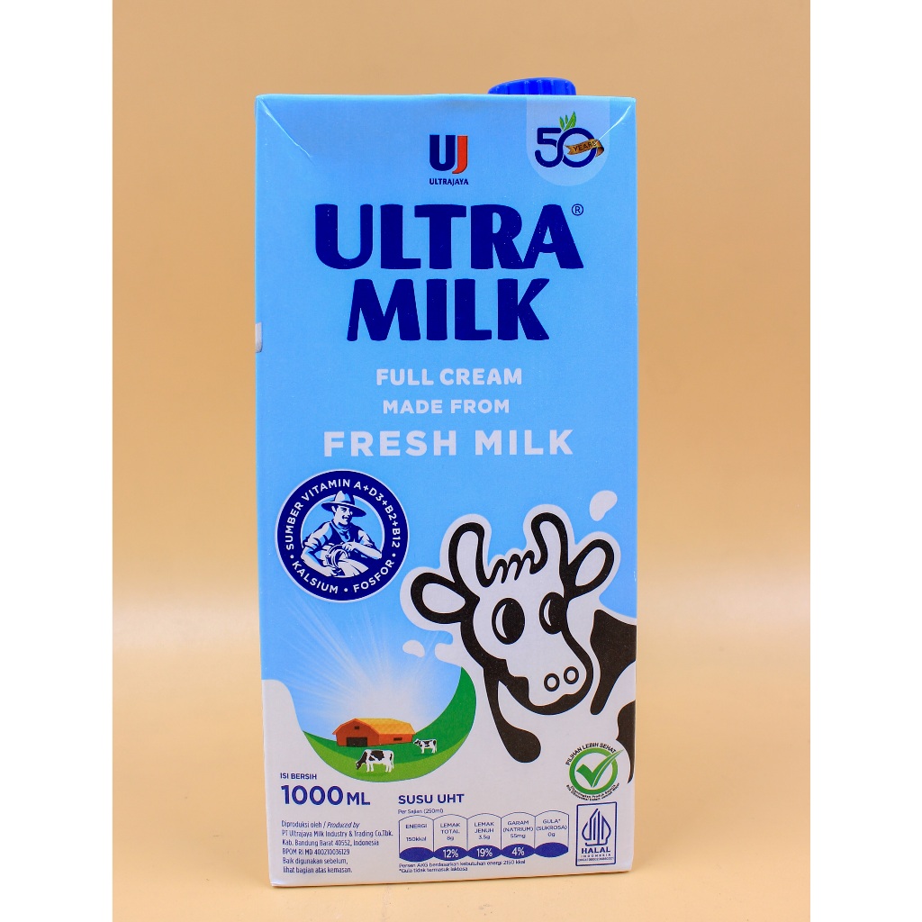 Jual Ultra Susu Full Cream UHT 1 Liter [Instant Surabaya] - Arvian