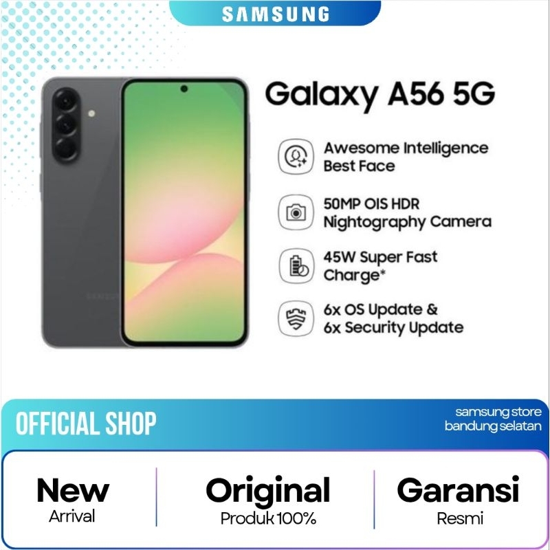 Jual Samsung Galaxy A56 5G 12/256 GB, Garansi Resmi SEIN [ SEGEL BOX ...