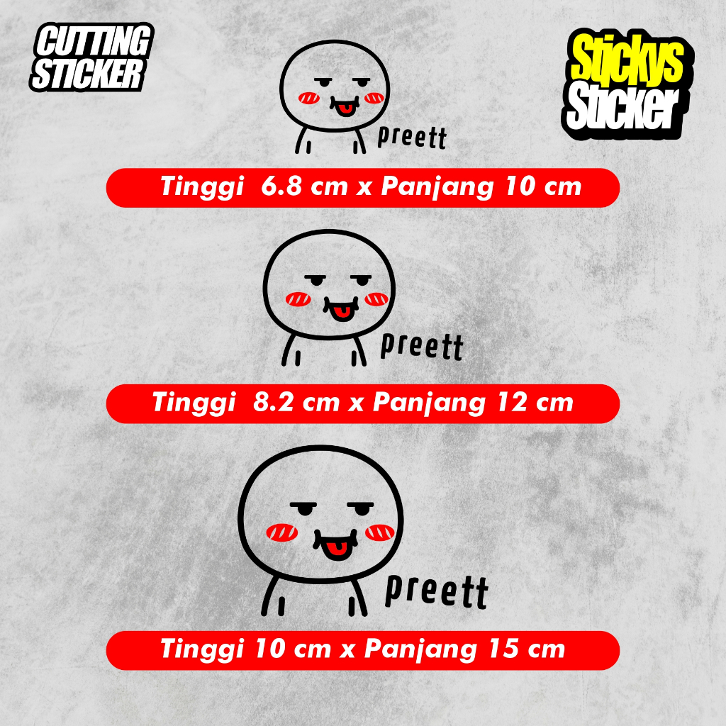 Jual Sticker meme lucu PREET cutting sticker emot lucu preett 3 pilihan ...