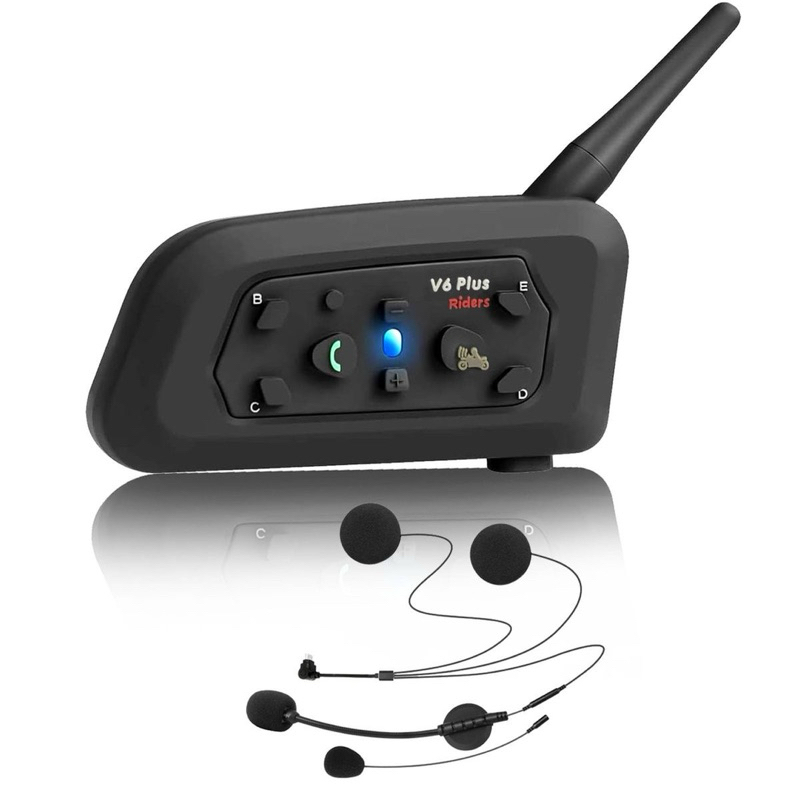 Jual INTERCOM V6 PLUS HEADSET HELM BLUETOOTH 6 RIDER PAIRING WATER ...