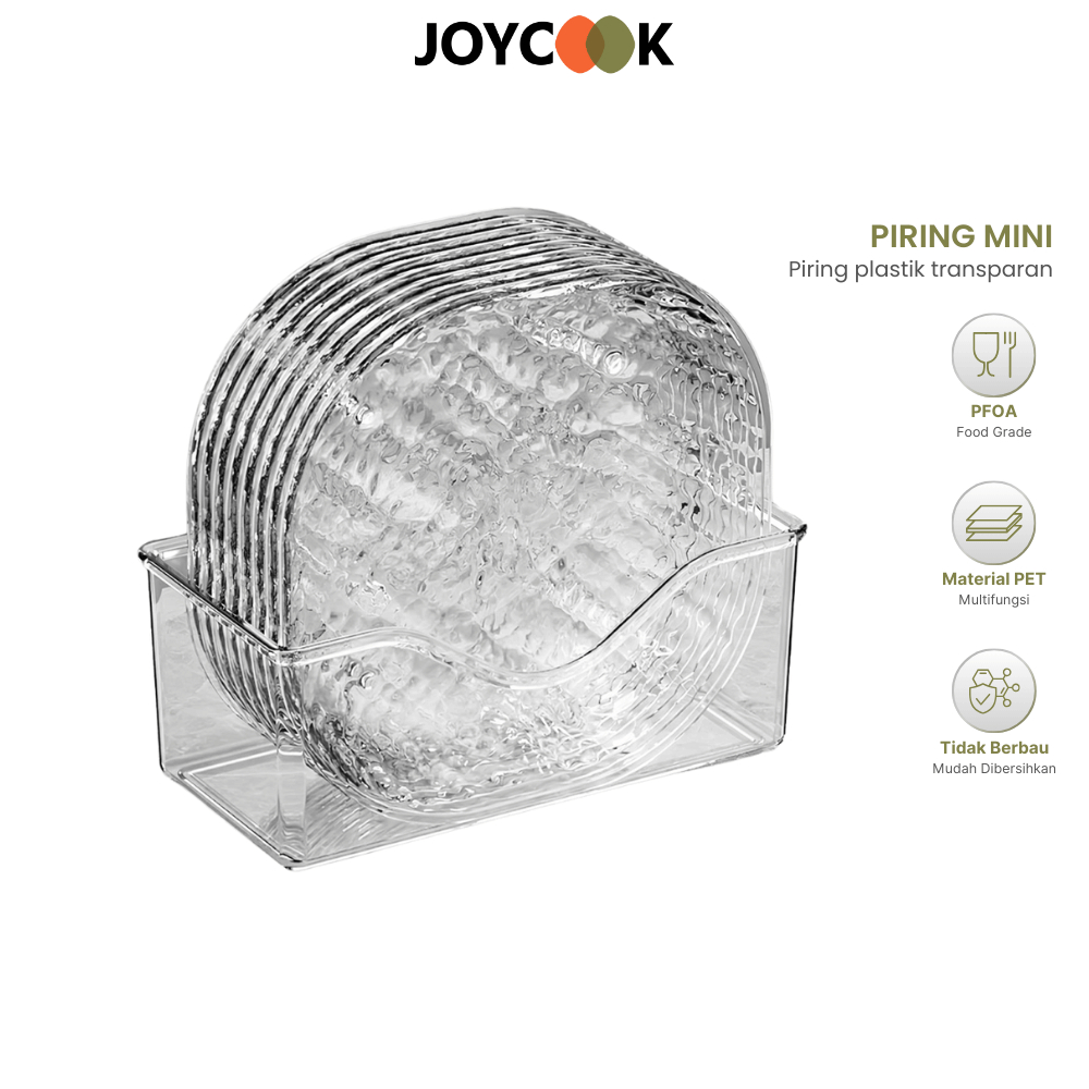 Jual JOYCOOK Piring Saji Putih Mini Kotak Diamond Cantik Transparan ...