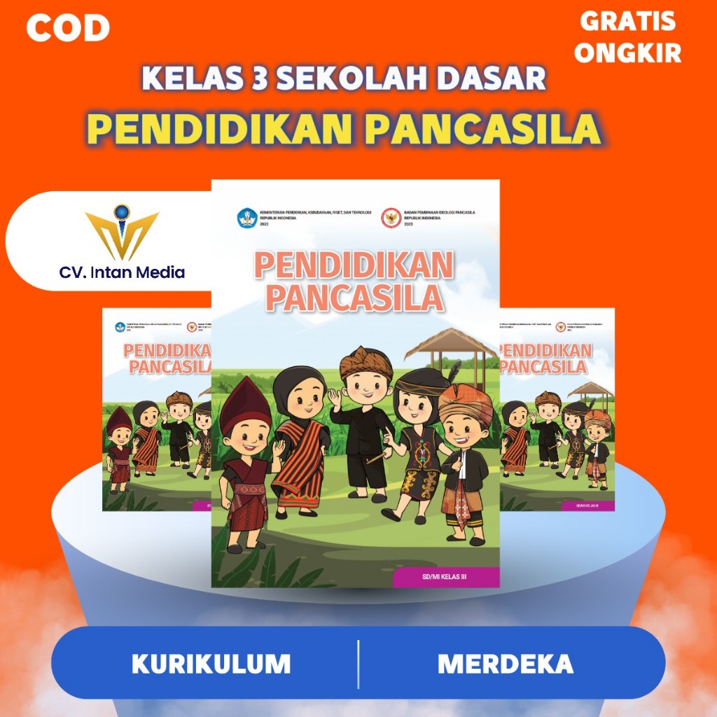 Jual Buku Pendidikan Pancasila kelas 3 sd/mi kurikulum merdeka | Shopee ...