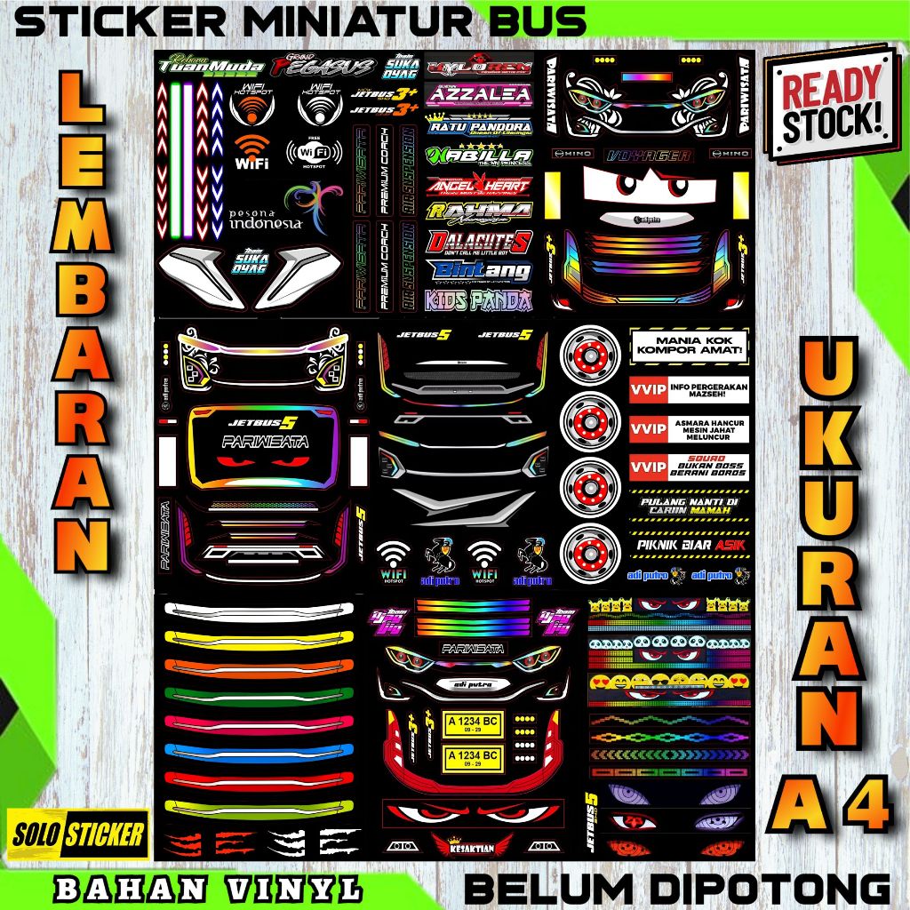 Jual Stiker Modifikasi Miniatur Bus | Shopee Indonesia