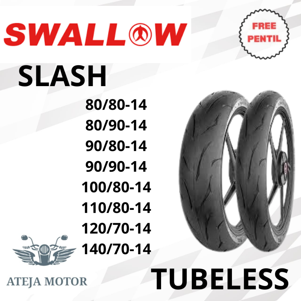 Jual Ban Motor Ring 14 Ban Swallow Slash 80/80-14 80/90-14 90/80-14 90/ ...