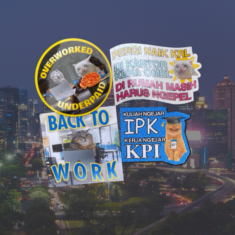 Jual Sticker Meme Kucing - Semoga Kamu Dipromosi | Shopee Indonesia