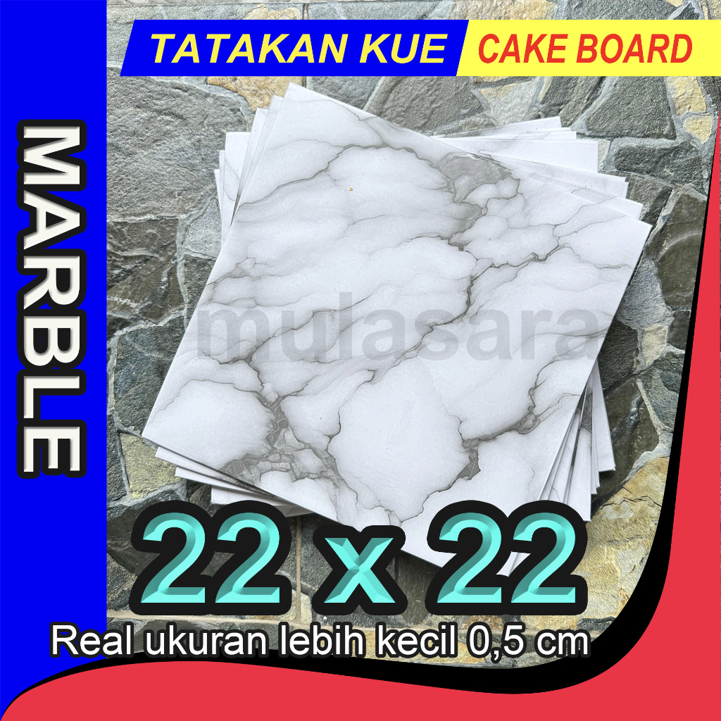 Jual Tatakan Kue MARBLE 22x22 / Alas Kue Roti / Alas kue motif / Cake ...