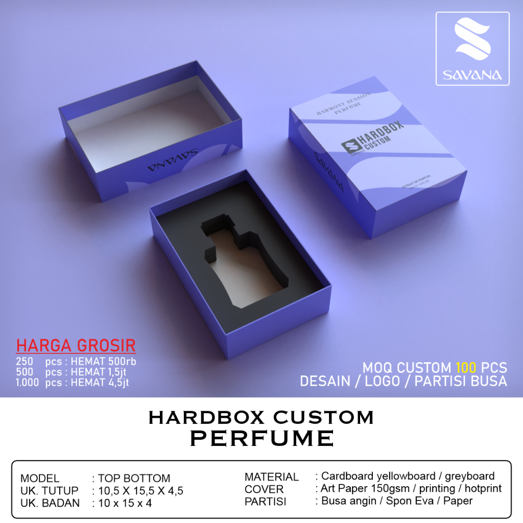 Jual BOX PARFUM TUTUP BUKA 30/50ML 10X15X4 - HARDBOX PARFUM - PREMIUM ...