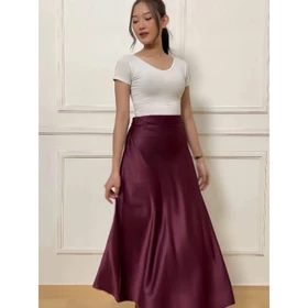 Rok Satin Silk A Lind Mermaid Skirt NEW SATIN SKIRT Premium Panjang Rok Satin Semi Duyung Satin