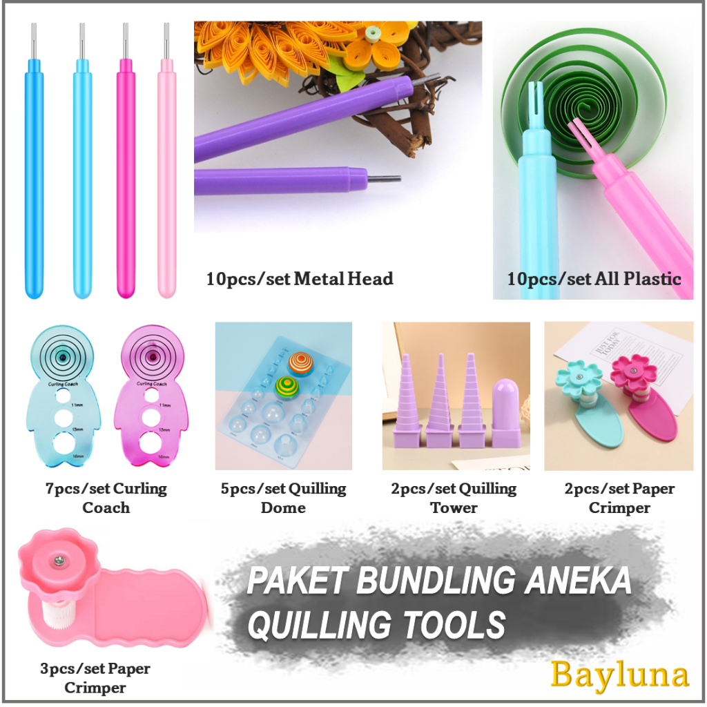 Jual Paket Bundle Aneka Quilling Tools, Paper Quilling Pen / Quilling ...