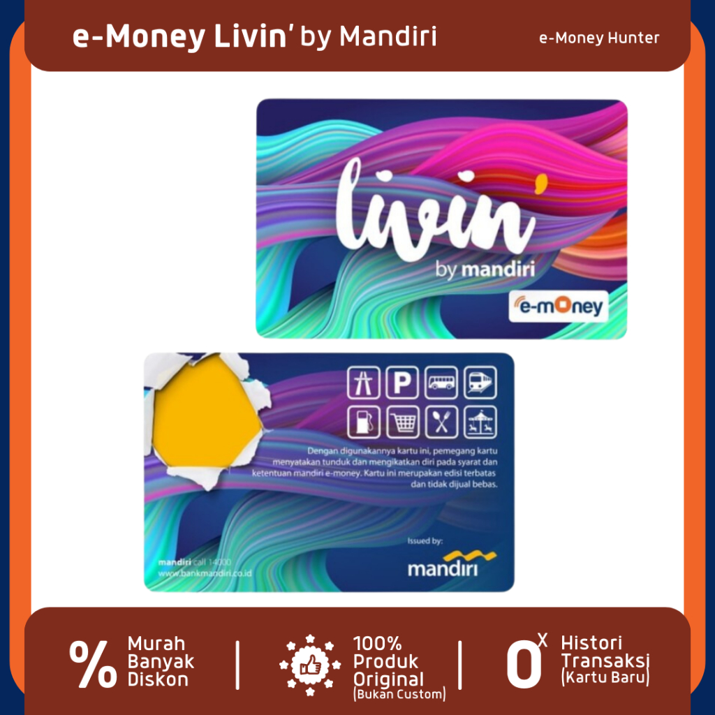 Jual e-Money Livin' by Mandiri Original eToll eMoney (KIRIM ACAK ...