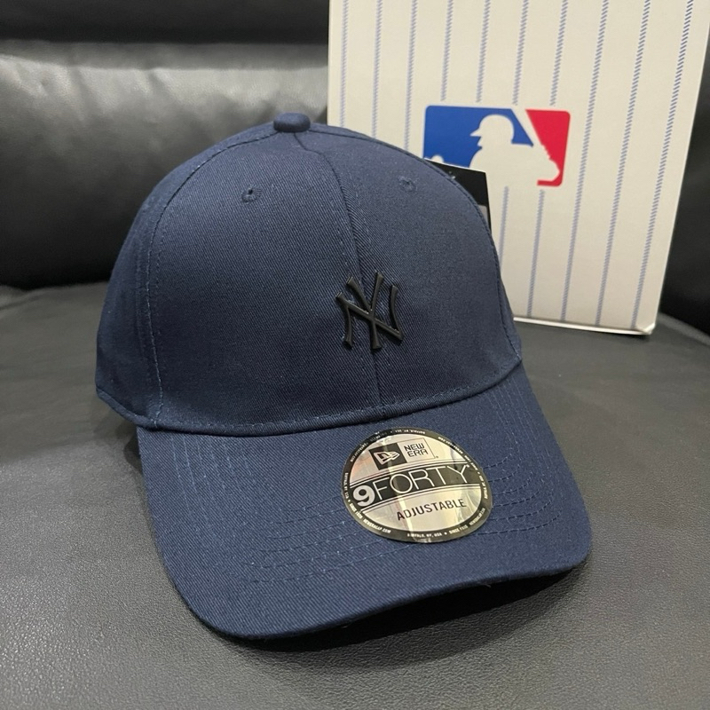 Jual Topi MLBB New York NY Baseball cap Metal Navy Black Logo | Shopee ...