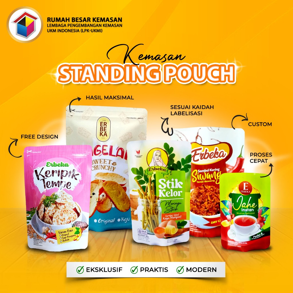 Jual Kemasan Standing Pouch Cetak Full Print Desain Ukuran Kecil dan ...