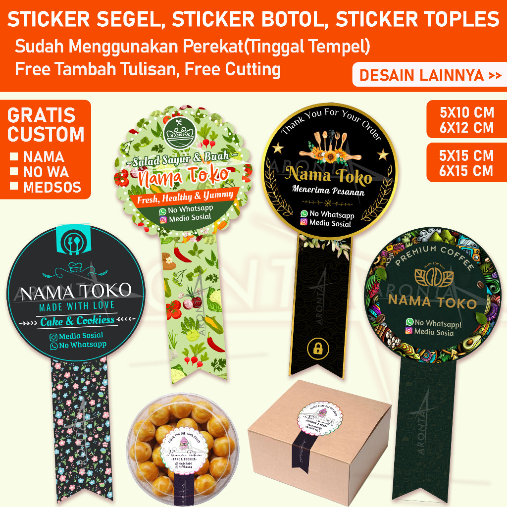 Jual (PACK) Stiker Segel - Stiker Kemasan - Sticker Segel Box - Stiker ...
