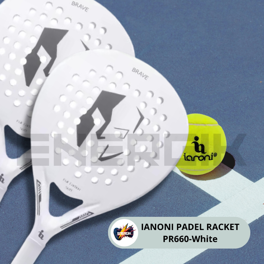 Jual IONONI Padel Racket PR660-White free bag | Shopee Indonesia