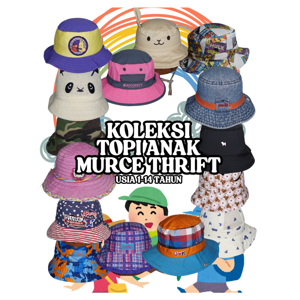 Jual 10. TOPI BUCKET ANAK RAJUT PANTAI ANAK, ANTI UV ANAK, RIMBA ANAK ...