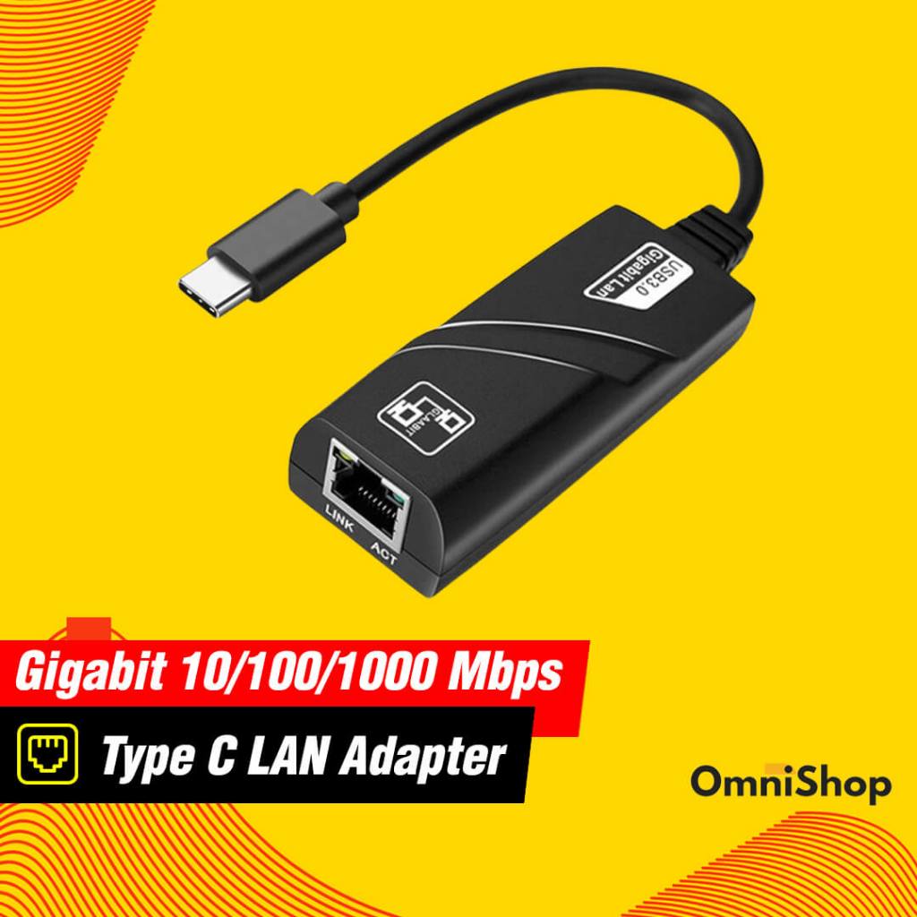 Jual Konverter Ethernet LAN RJ45 Gigabit Network port Type C Jaringan ...