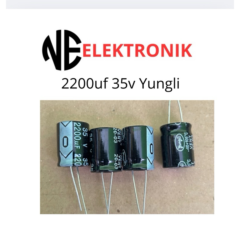 10x Elko TEAPO 2200uF 35V 105&deg;C 10000h 16x32mm Condensatore Elettrolitico