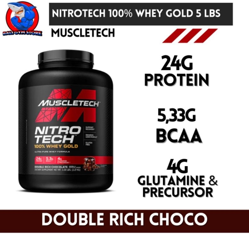 Jual Muscletech USA Nitrotech WHEY GOLD 5 Lbs Protein Isolate Blend 2 ...