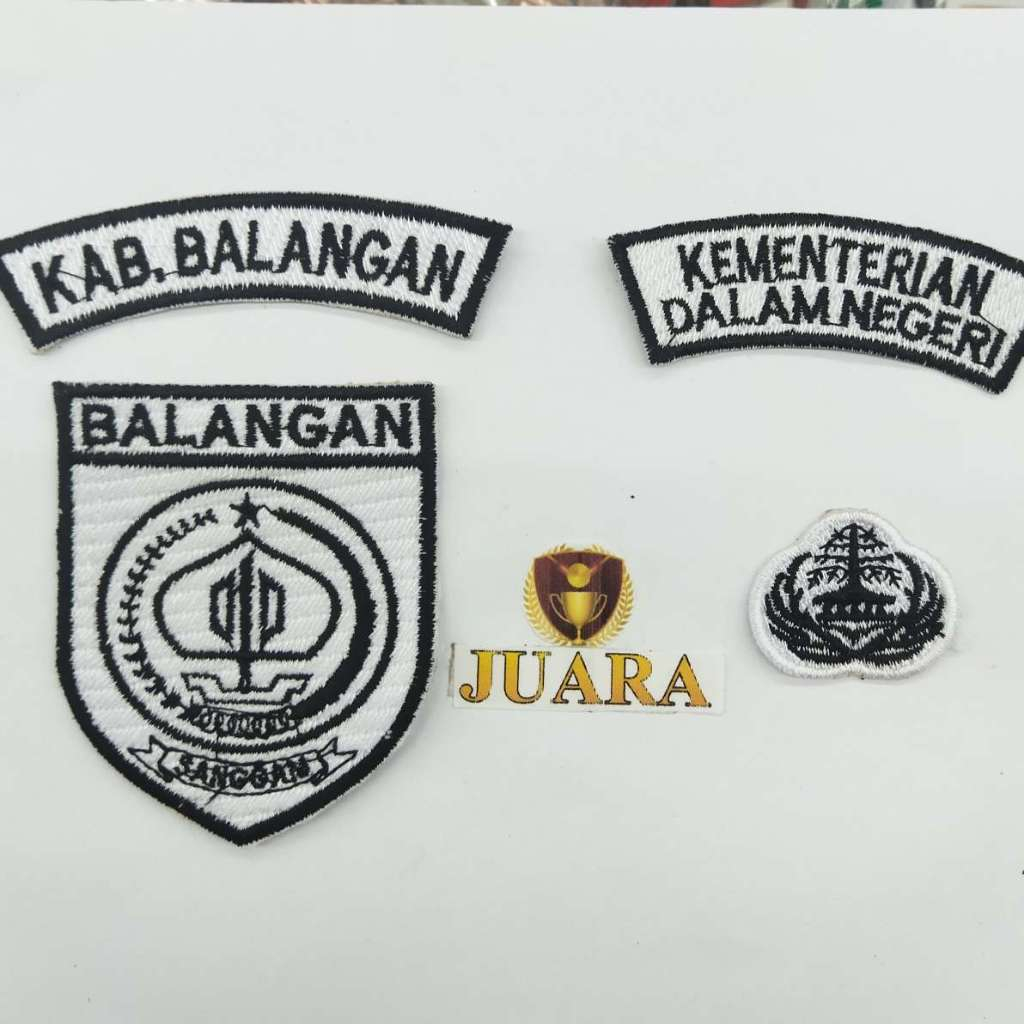 Jual LOGO BALANGAN BORDIR HITAM PUTIH/BED BALANGAN/LAMBANG BALANGAN ...