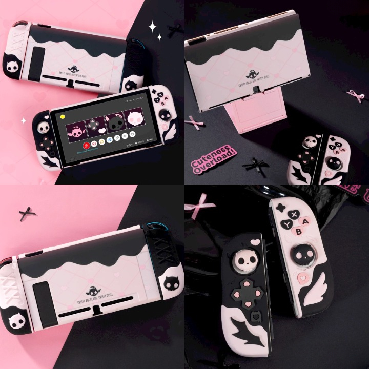 Jual Geekshare Pink Skull Nintendo Switch Case Accessories for Switch 1 ...