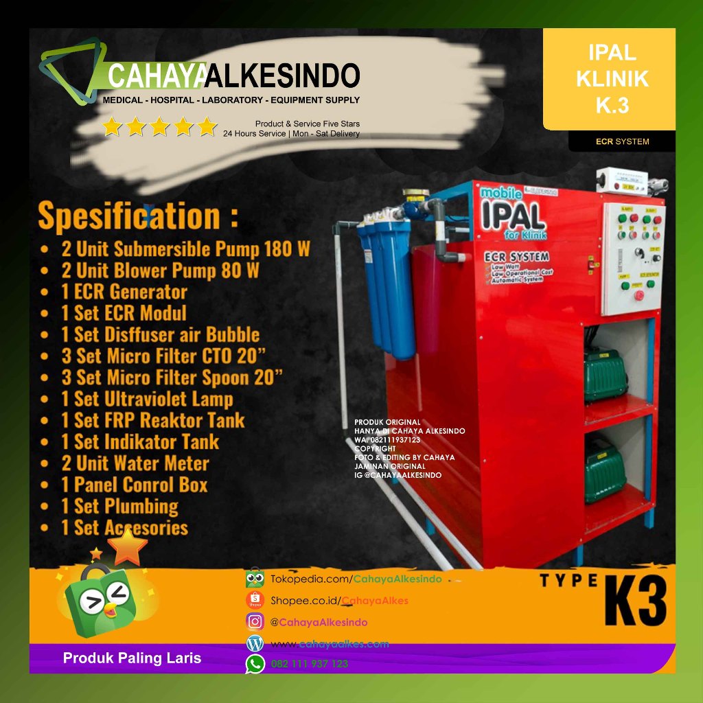 Jual IPAL Portable Mesin Pengolahan Limbah | Klinik Rawat Inap Type K3 ...