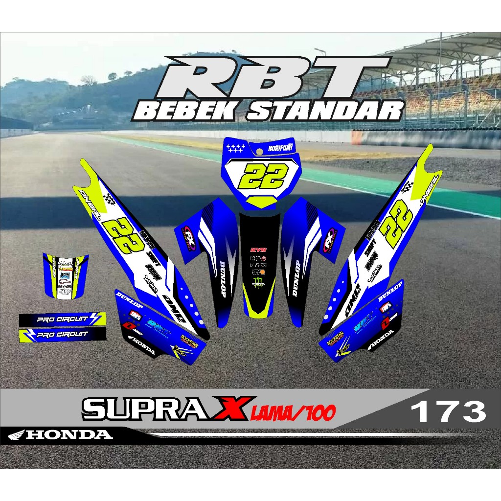 Jual Sticker RBT STRIPING MOTOR SUPRA X LAMA/100 SEMI FULL BODY MOTOR ...