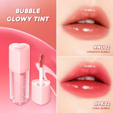 PINKFLASH Transferproof Bubble Glowy Tint Long Lasting Liptint Smooth And Fresh 2pcs Set