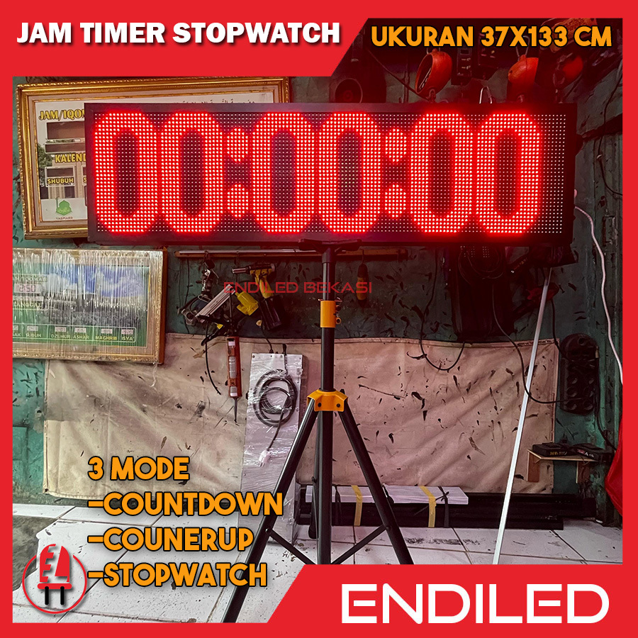 Jual JAM LED TIMER STOPWATCH COUNTDOWN COUNTER UP OUTDOOR UKURAN 37X133 ...