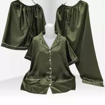Baju Tidur Piyama Wanita 3in1 XL Satin Velvet Premium