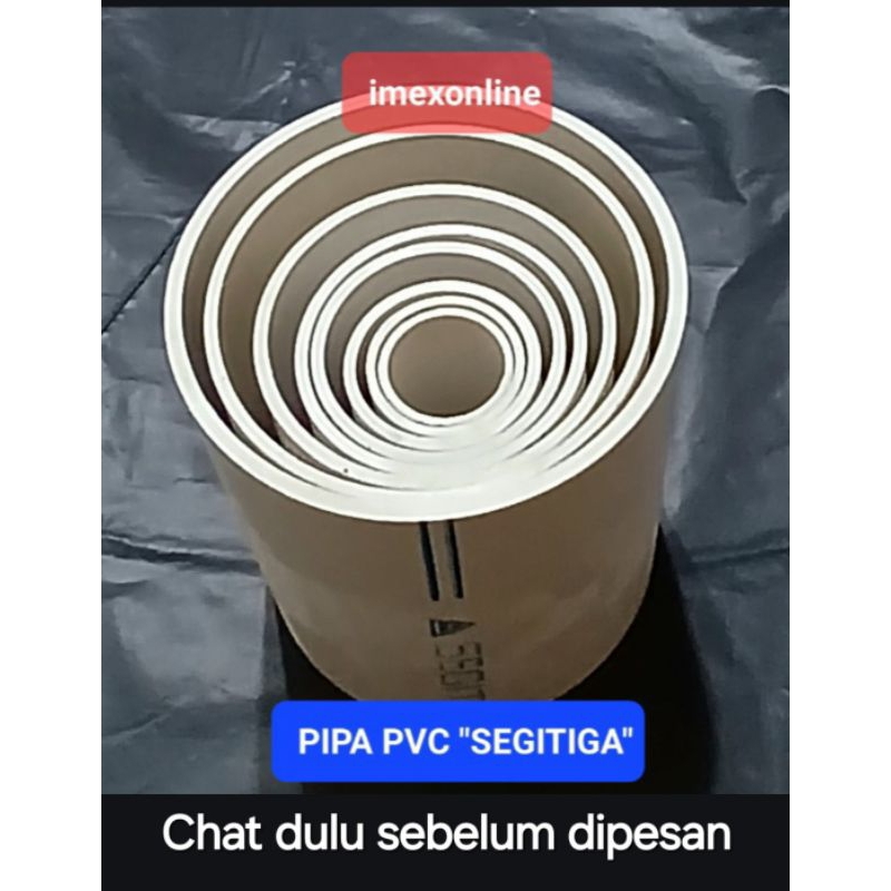 Jual Pipa pvc merek SEGITIGA - SLG Type AW ukuran 1 1/4 in, 1 1/2 in, 2 ...