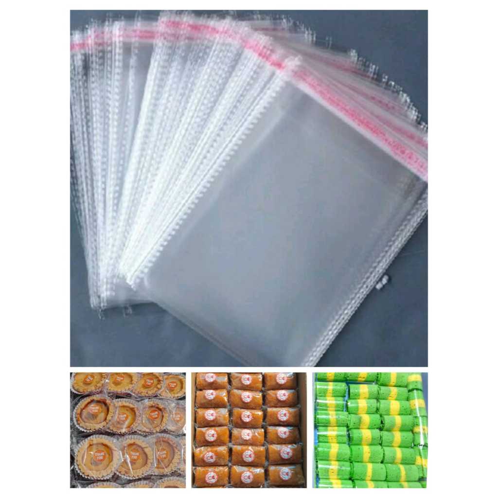 Jual POL01 Plastik Opp Lem Seal Bening Roti Kue Rainbow Risoles packing ...