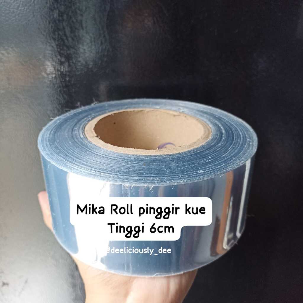 Jual [1 meter] Mika Roll Cake/Plastik mika pinggiran kue (Tinggi 8cm ...
