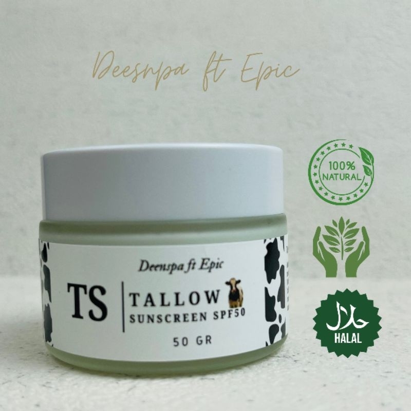 Jual DEENSPA ft EPIC - TALLOW NATURAL SUNSCREEN SPF 50 PA ++++ | Shopee ...
