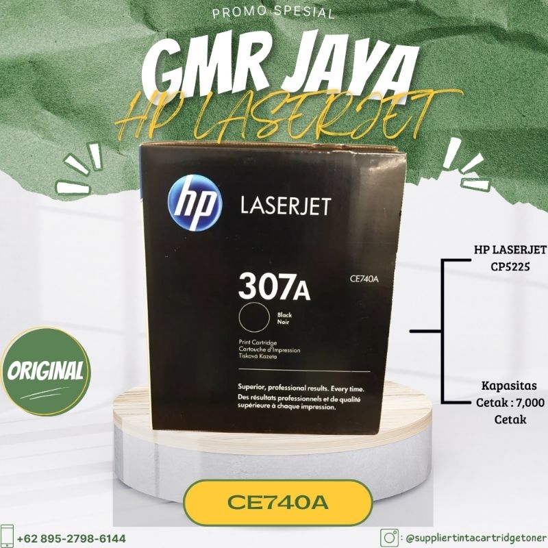 Jual Hp 307A black laserjet toner cartridge CE740A / Tinta hp laserjet ...