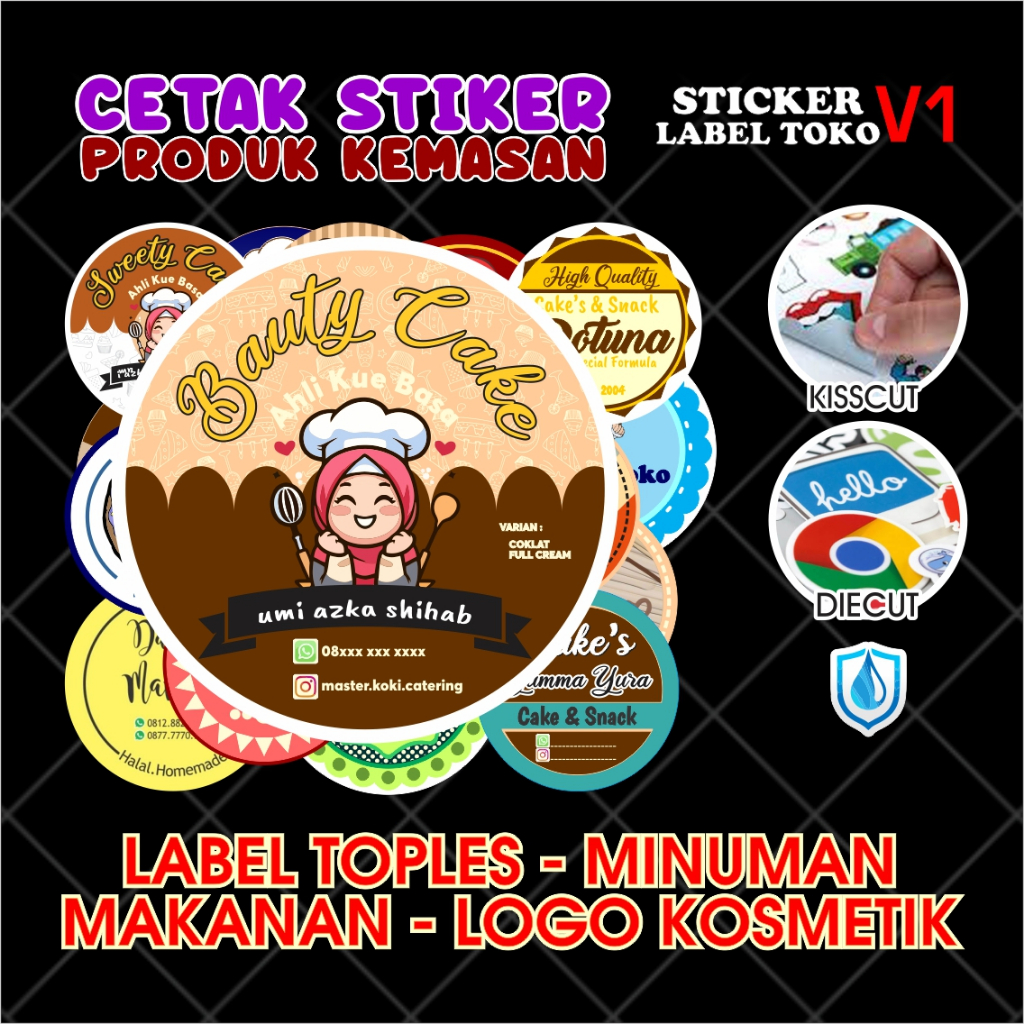 Jual Sticker Label Promo Custom | Shopee Indonesia