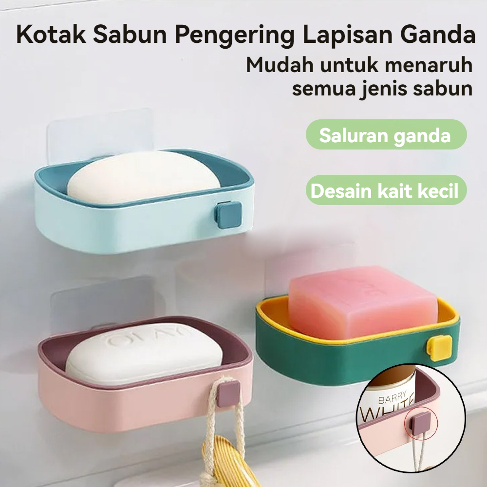 Jual Rak Sabun Kamar Mandi Tempat Sabun Batang Tempel Dinding Tanpa ...