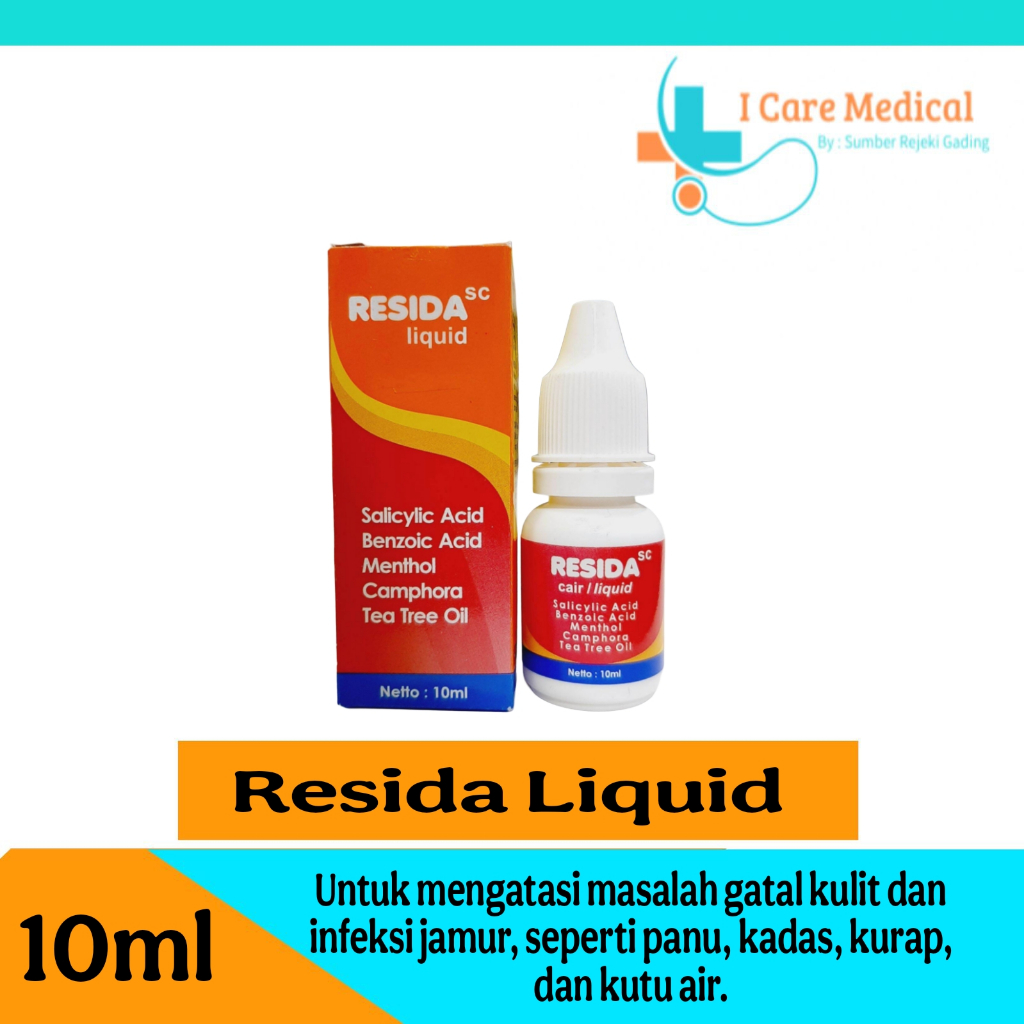 Jual Resida Sc Liquid 10ml - Meredakan gatal gatal seperti panu, kadas ...