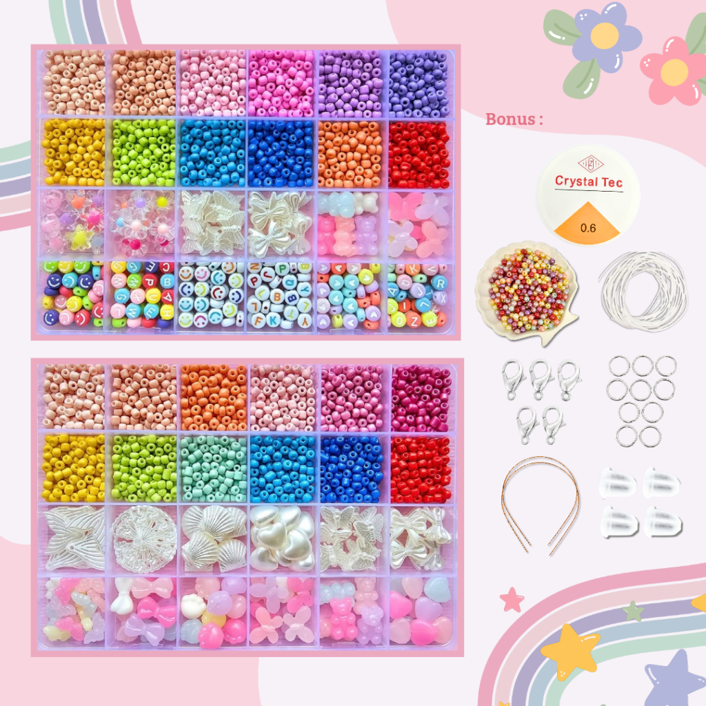 Jual DIY Manik Manik Set Box Lucu Korea Beads Aesthetic - SM015 ...