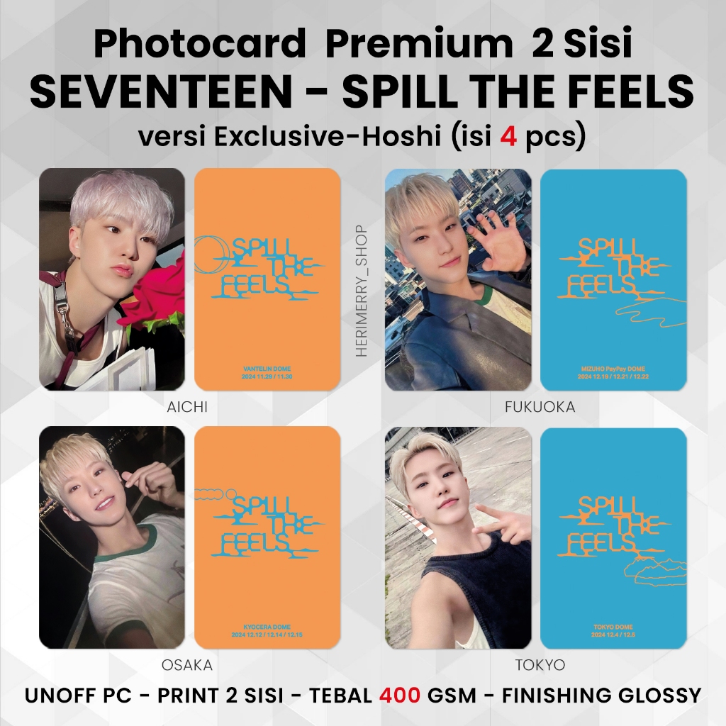 Jual (ISI 4 PCS) Photocard SEVENTEEN SPILL THE FEELS - PC Premium