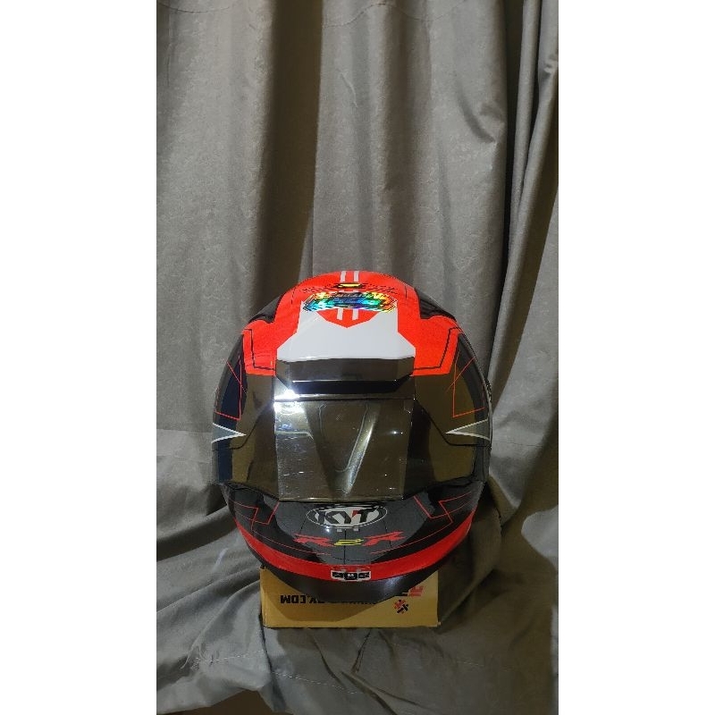 Jual KYT R2R LED RED BLACK | Shopee Indonesia