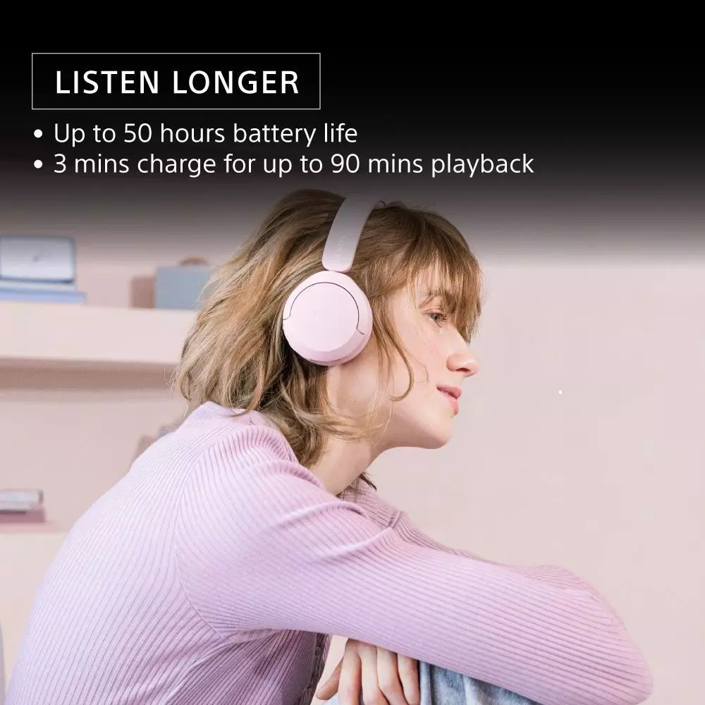 SONY WH-CH520 On Ear Wireless Headphone / CH520 / CH-520 - Pink